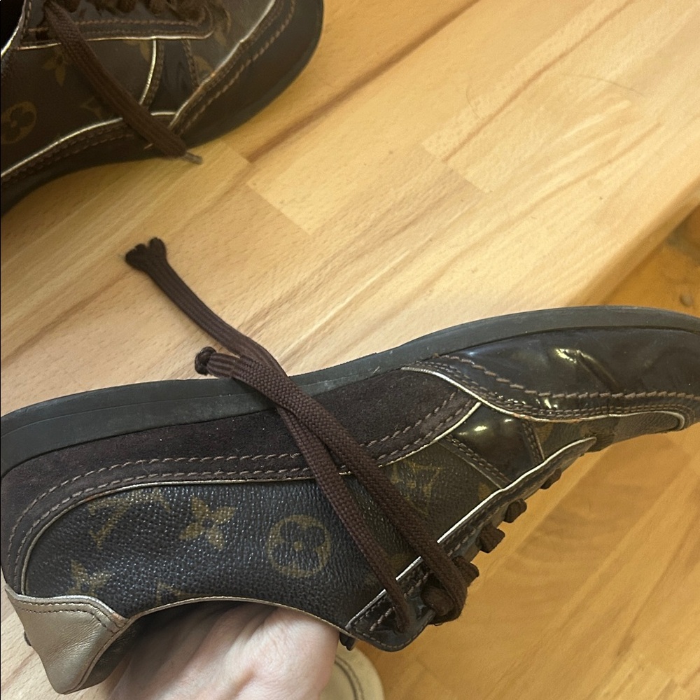 Louis Vuitton Brown Leather Sneakers - Picture 8 of 12